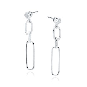 Cercei argint lungi cu pietre DiAmanti Z1917ER_W-DIA (Argint 925‰ 1,8 g.)